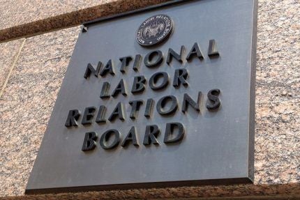 sign for the National Labor Relations Board