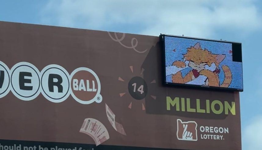 Oregon Lottery, hack, kittens, cat animation, Daktronics