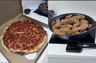 This Pizza & Wings Costs $653 at Allegiant VIP Box in Vegas!