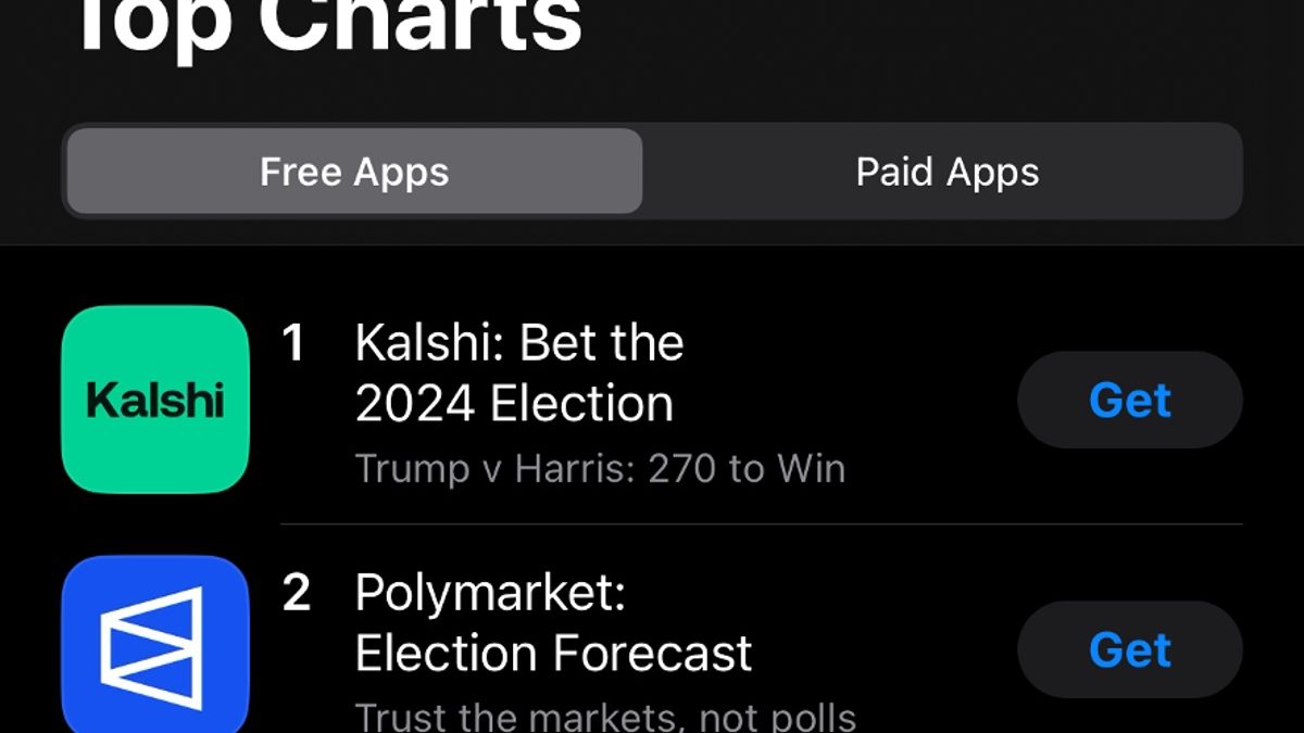 Election Betting Apps Kalshi, Polymarket Top Apple App Store