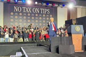 Donald Trump taxes tips Las Vegas