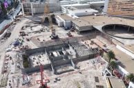 Foundation for Hard Rock Las Vegas Guitar Hotel Rises from Ashes of Mirage Volcano