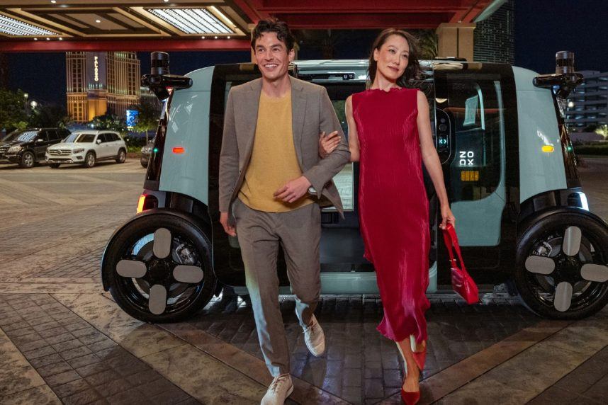 Resorts World Las Vegas Zoox rideshare taxi