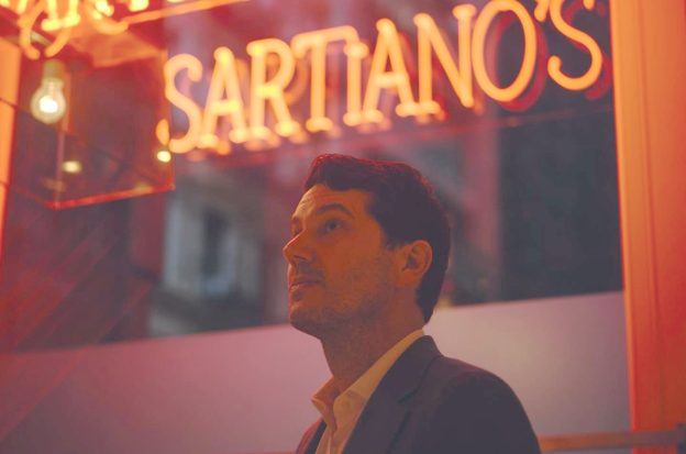 Hospitality kingpin Scott Sartiano poses in front of Sartiano’s at the Mercer in New York City. (Image: Instagram/@scottsartiano)