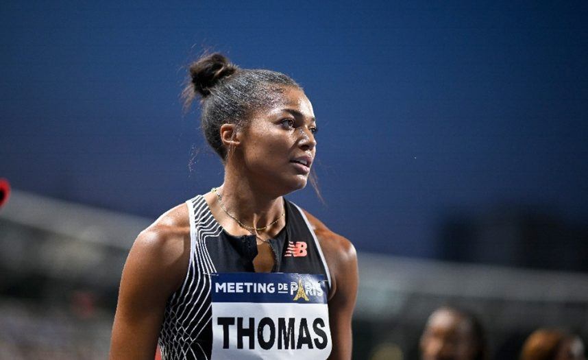 Gabby Thomas harassment, sports betting abuse, Grand Slam Track incident, Olympic athlete heckled, gambling impact on sports