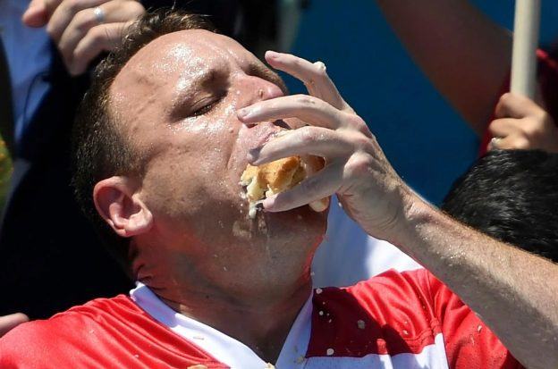 Joey Chestnut Nathan's Hot Dog Eating Contest