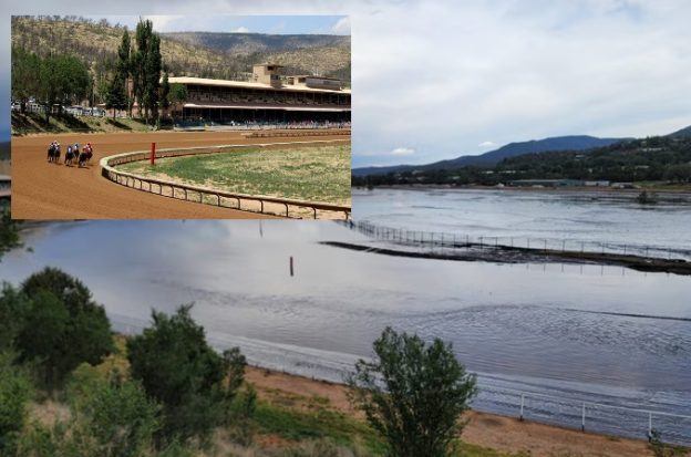Ruidoso Downs flooding, New Mexico flash flood, Quarter Horse racing, Ruidoso racetrack closed, All American Futurity relocation