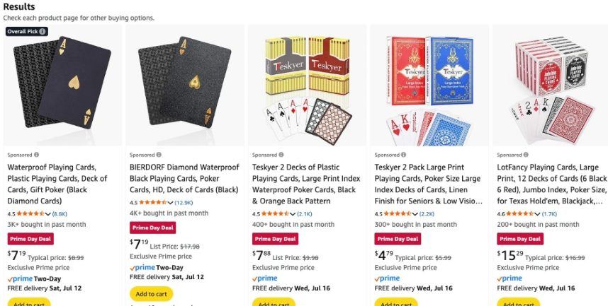 Amazon Prime Day gambler poker chips cards