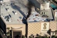 Roof Fire at Sahara Las Vegas