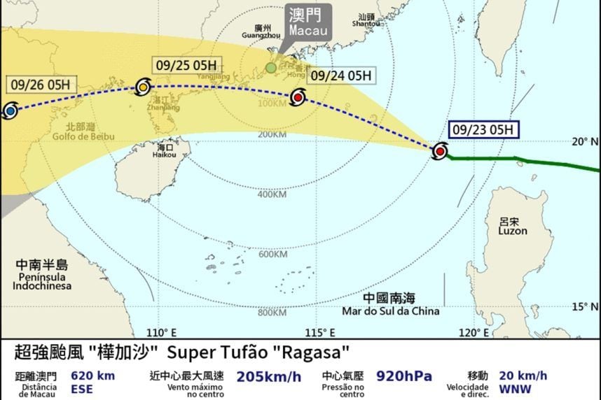 Macau casinos Typhoon Ragasa