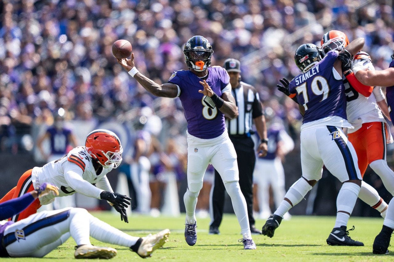 Lamar Jackson of the Baltimore Ravens
