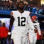 Shedeur Sanders of the Cleveland Browns ahead of the game against the Detroit Lions