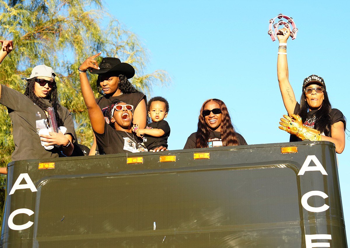 Aces Celebrate Third WNBA Championship on Las Vegas Strip