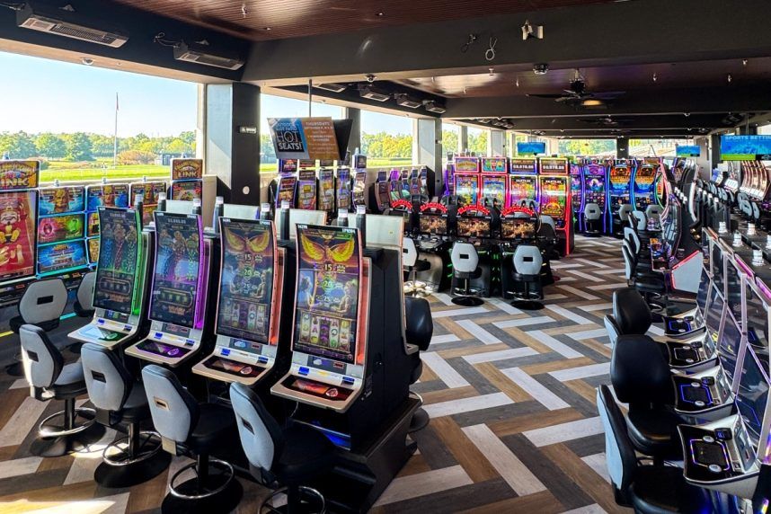 Delaware Park Casino outdoor gaming patio