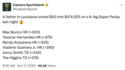 Caesars Sportsbook Louisiana sports betting
