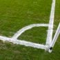 Corner flag and quadrant of a soccer pitch