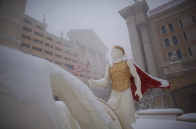 February blizzard Atlantic City casino revenue