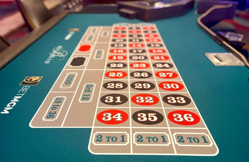 Roulette table