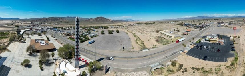 World's Tallest Thermometer Distance View