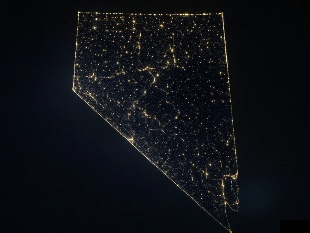 VEGAS MYTHS RE-BUSTED: Casino Lights Trace Out Nevada’s Border from Space