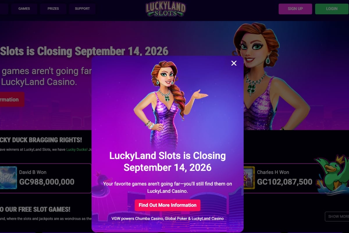 LuckyLand Slots sweepstakes casino VGW