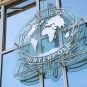 The Interpol sign hangs outside its offices