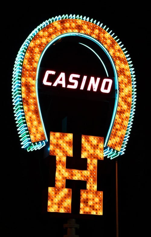 One of our favorite restored Las Vegas signs, back when the Horseshoe was a casino, not a "brand."