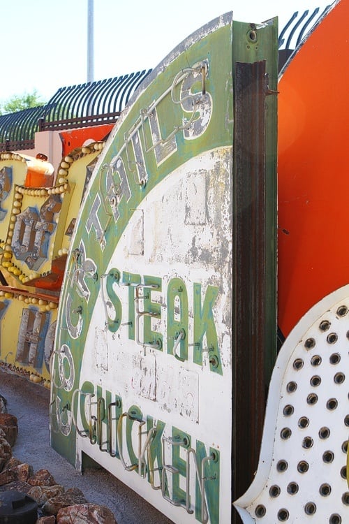 The sign for the Green Shack. It closed in 1999, after being one of the longest continuously open restaurants in Las Vegas.