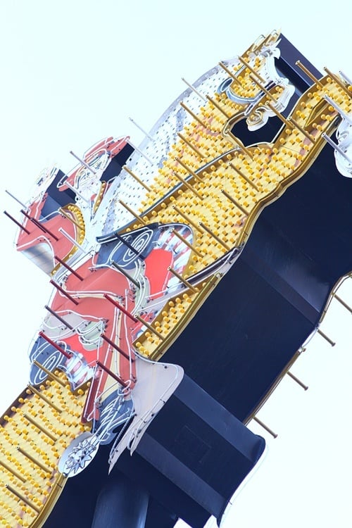 Vintage Vegas. The sign for the Hacienda Hotel, imploded in 1997.