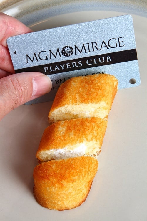 Wash the card first! Oh, and there's an 81% chance it'll still be useable at the casino. If you ever find frosting on your slot machine, now you'll know why.