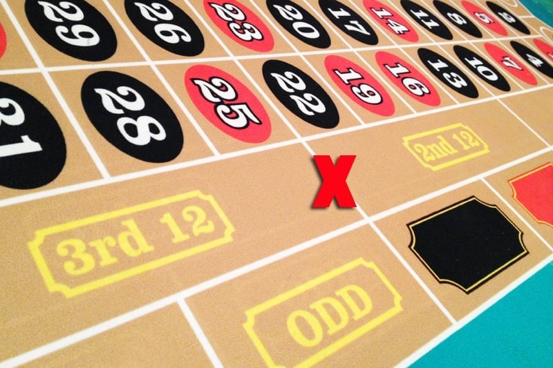 No matter where you make the zero and double zero bet, it pays 17-to-1.