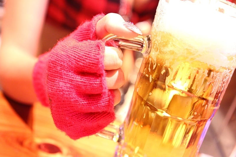 The cold beer thing is serious at Twin Peaks.