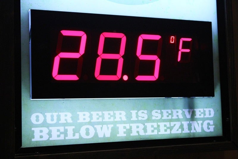 Twin Peaks beer temperature