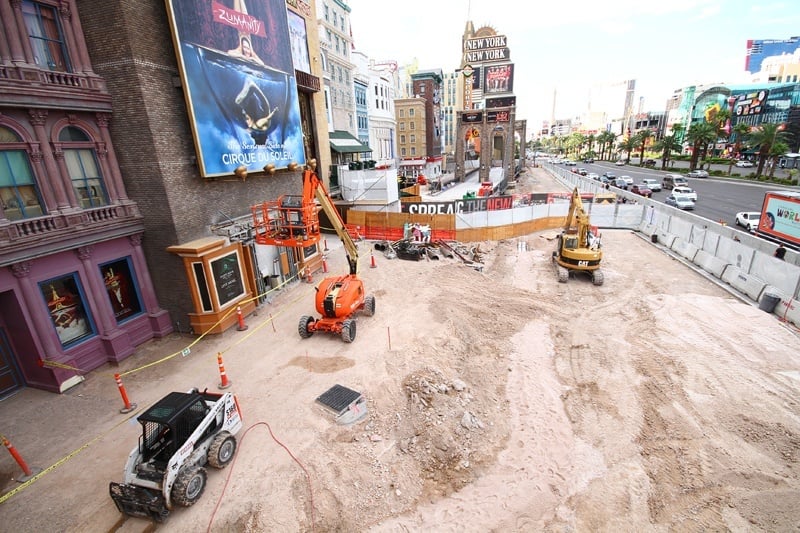 We're so happy to see construction on The Strip again. Vegas newness!