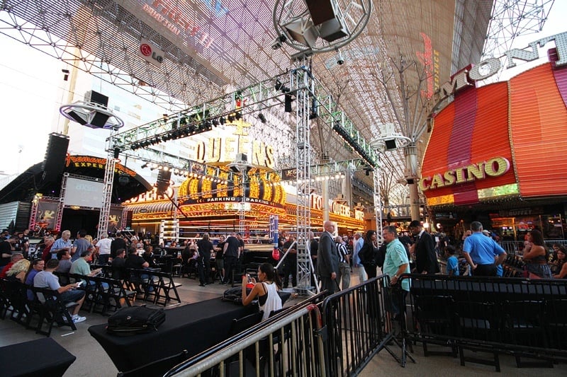 One of the few sports arenas in Las Vegas that has actually been built.