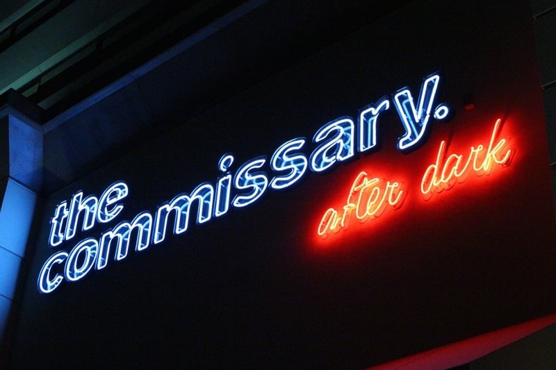 The official site says, "By day, Commissary is a place where you can do business. By night, it's no business and all play. You'll be inclined to loosen your tie when the windows go up and the DJ starts bumping hits."
