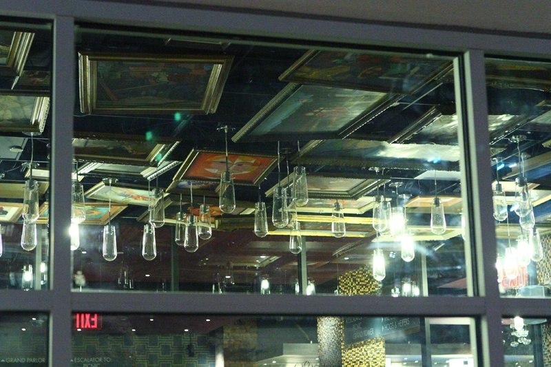 Funky! Artwork on the ceiling.