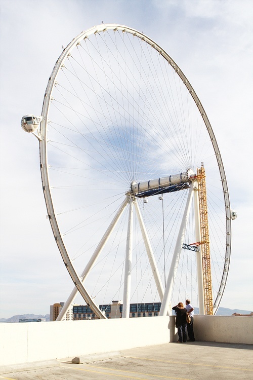 The top level of the Harrah's parking garage is already a coveted spot for High Roller viewing.