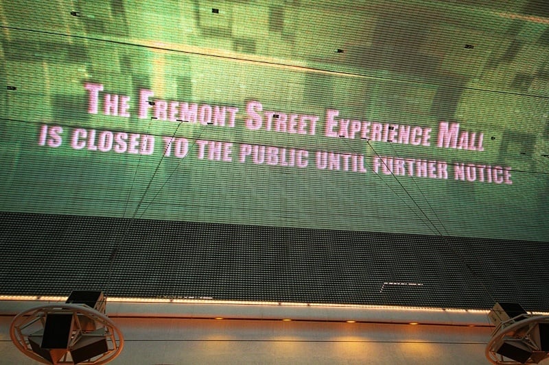 Until this sign on the Fremont Street canopy we'd never heard it called a "mall."