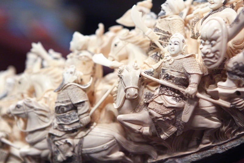 wolly mammoth tusk carving Las Vegas