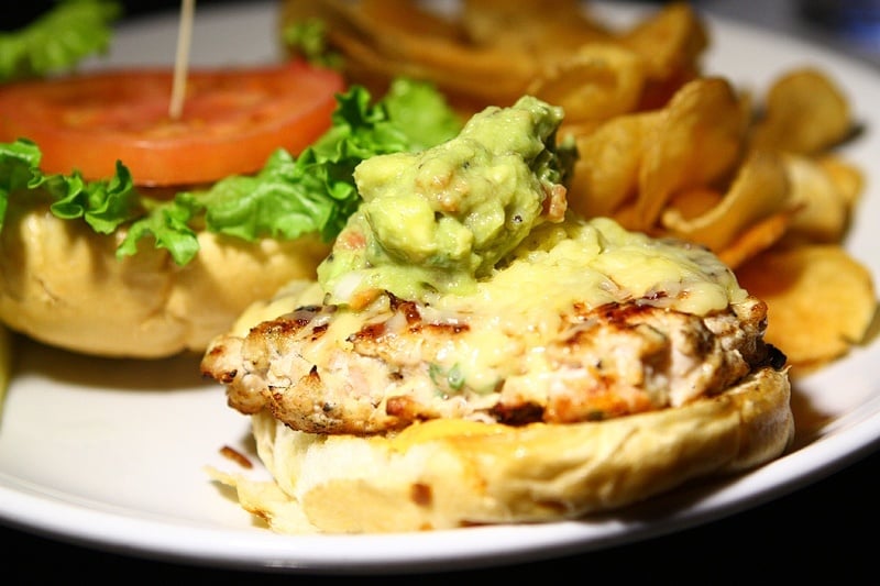 If you insist on eating, the tasty turkey burger comes with chipotle aioli, guacamole, smoked gouda on an onion brioche bun.