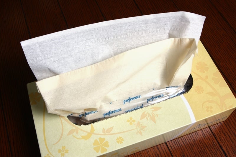hotel facial tissues