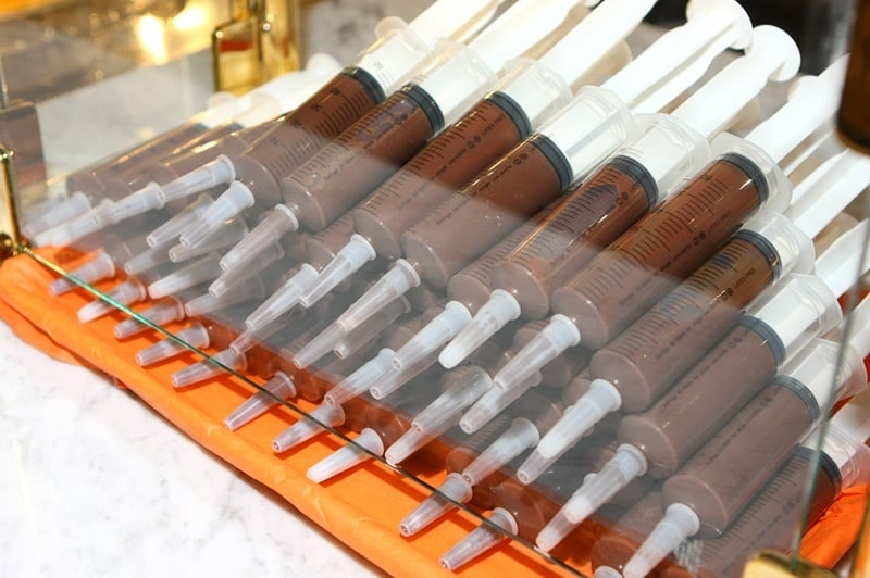 Chocolate syringes