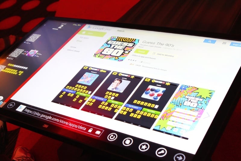 Touch screen table