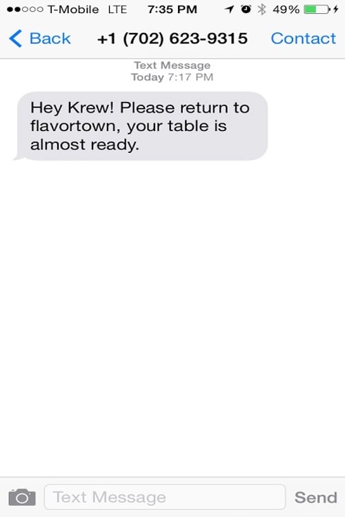 Guy Fieri text message
