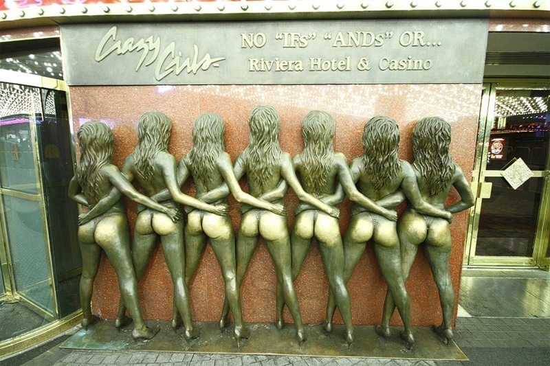 HISTORY:nevada on X: The bronze Crazy Girls statue, with its soon