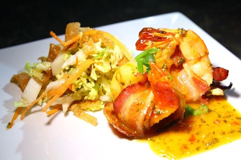 Off the Strip prawn bacon