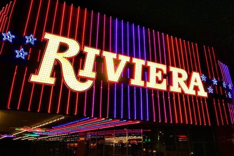 Riviera Hotel sign, Las Vegas, The Riviera Hotel is still i…