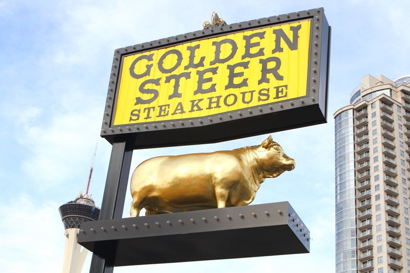 Golden Steer sign