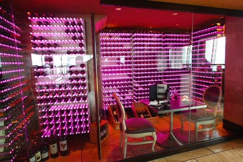 Nove Palms wine room